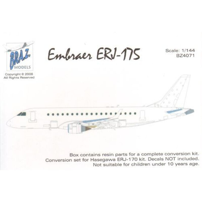 Embraer ERJ-175 Verwerking Voor Hasegawa kit Geen Decals