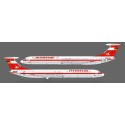 Herdrukt! LU / AGI IL-62 klassieke Interflug kleuren gedrukt door Cartograf voor Zvezda kit