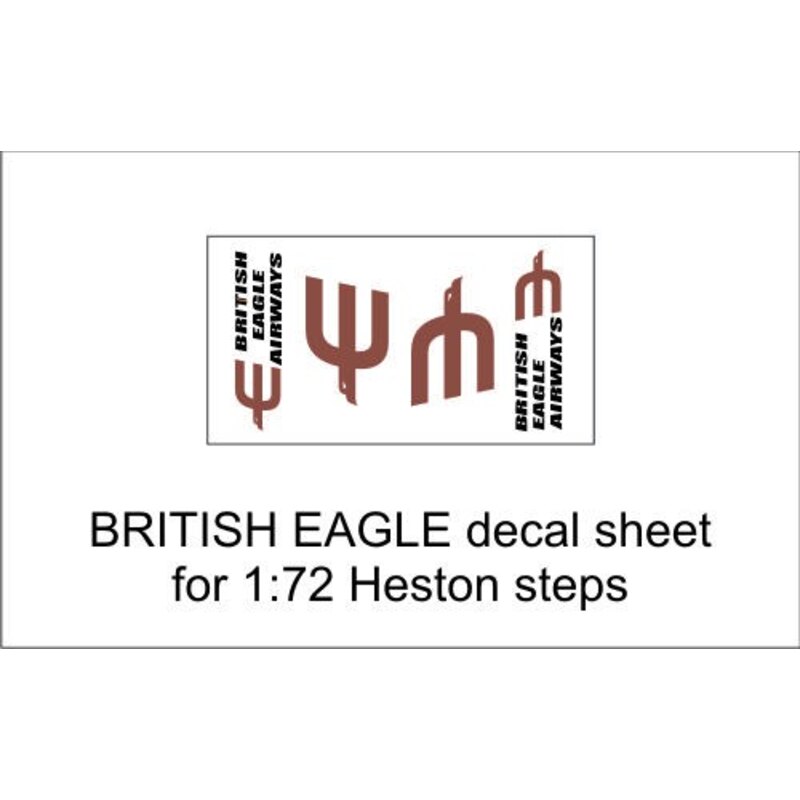 Britse Eagle decal vel voor 1:72 Heston stappen. Voor meer informatie over dit product, op de link klik om naar de vliegtuigen i