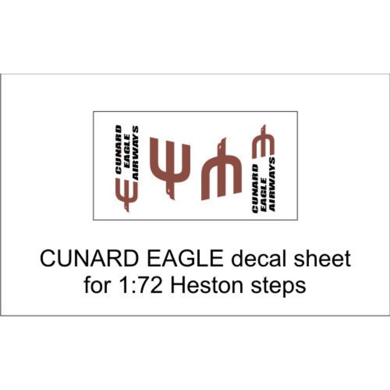 Cunard Eagle) stickervel voor 1:72 Heston stappen. Voor meer informatie over dit product, op de link klik om naar de vliegtuigen