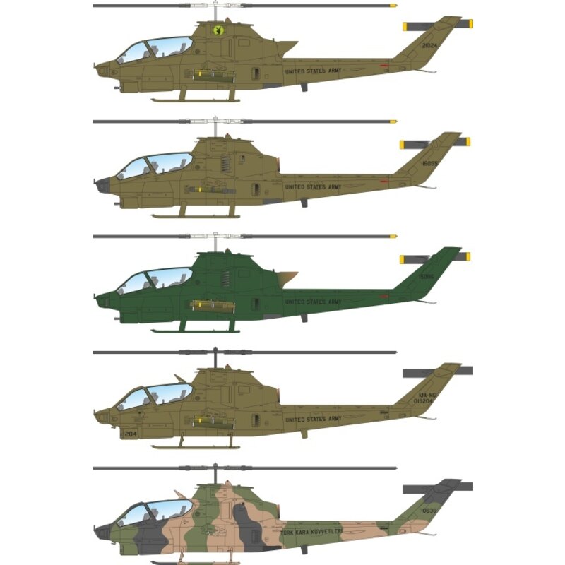 Bell AH-1Q / S Cobra US Army & TurkeyThe allereerste versie van de eerbiedwaardige Cobra helikopter, de AH-1G is vooral bedoel