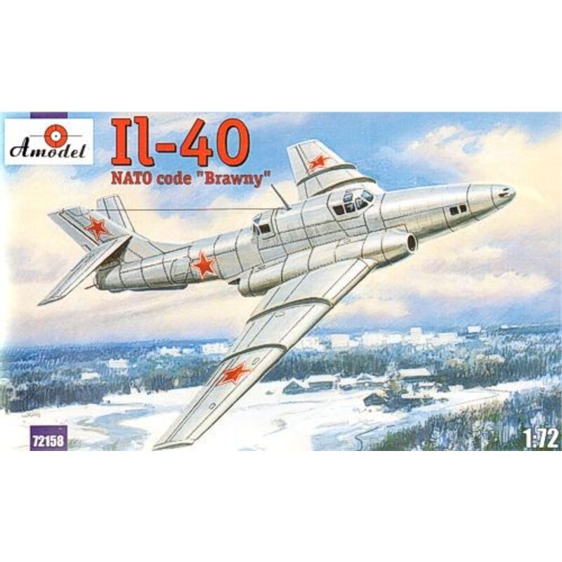 Ilyushin Il-40 Brawny original Prototype with short intakes. Two-seat Soviet jet-engined armored ground-attack aircraft. The fir