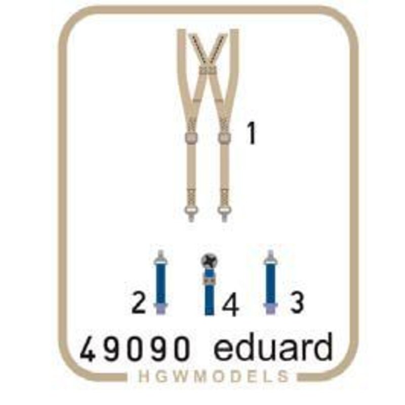 Dassault Mirage IIIC seatbelts SUPERFABRIC (designed to be used with Eduard kits)