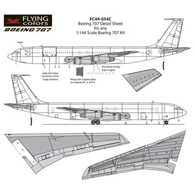 Boeing 707 Detail sheet (Coroguard Inspar Panels)