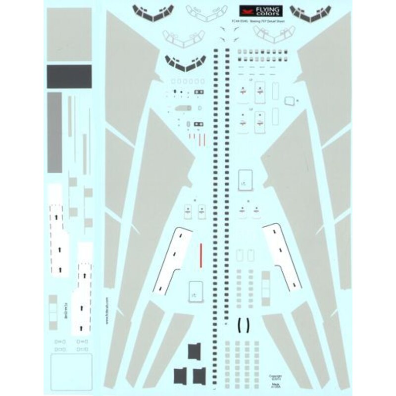 Boeing 707 Detail Sheet (Gray Inspar Panels)