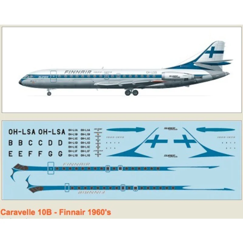 Caravelle 10B Finnair 60s