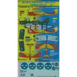 de Havilland DH.82A Tiger Moth (Swedish Service) (designed to be used with SMER kits) Pt.I