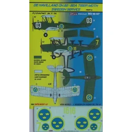 de Havilland DH.82/DH.82A Tiger Moth (Swedish Service) (designed to be used with SMER kits) Pt.II