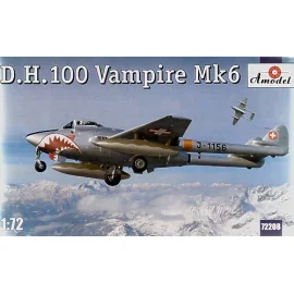 de Havilland DH 100 Vampire Mk.6 New mould with pointed nose and decals for J-1156 of the Swiss AF.