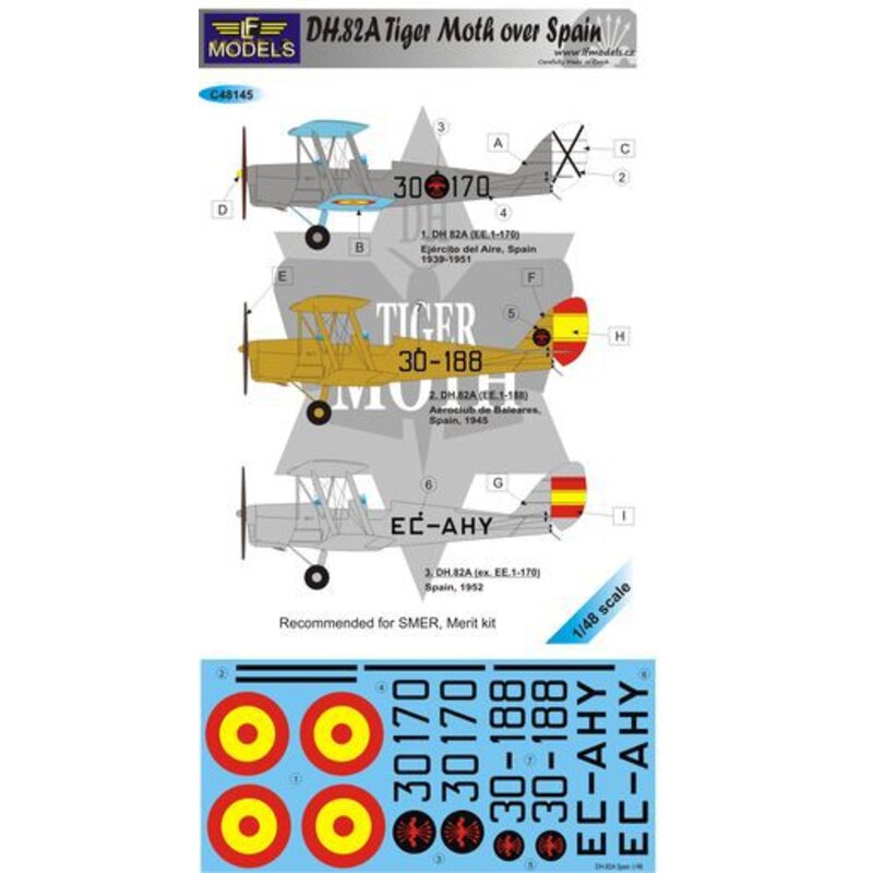 de Havilland DH.82A Tiger Moth over Spain