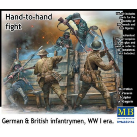 Hand to Hand Fight, German and British Infantrymen, WWI Figuren