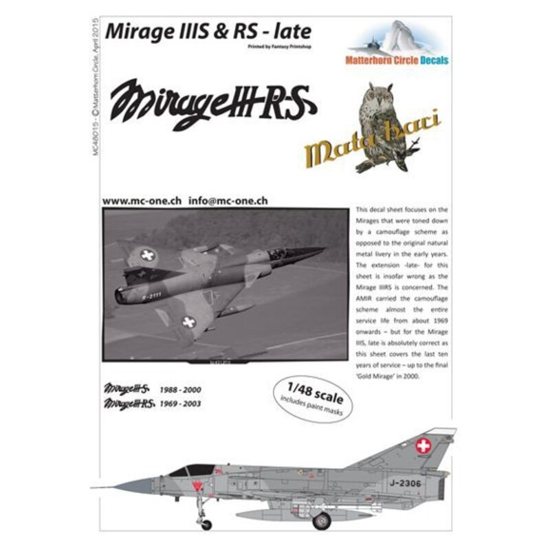 Dassault Mirage IIIS & RS late [Dassault Mirage IIIE]