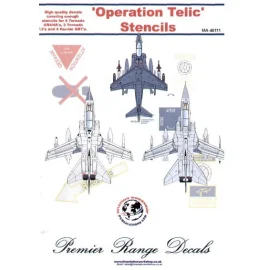 Operation Telic Stencils. Typical stencil data as applied to RAF Panavia Tornado F.3 x 2, Panavia Tornado GR.4/GR.4A x 4 and BAe