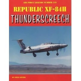 Republic XF-84H Thunderscreech. The XF-84H was derived from the RF-84F as a supersonic propeller test vehicle driven by an after