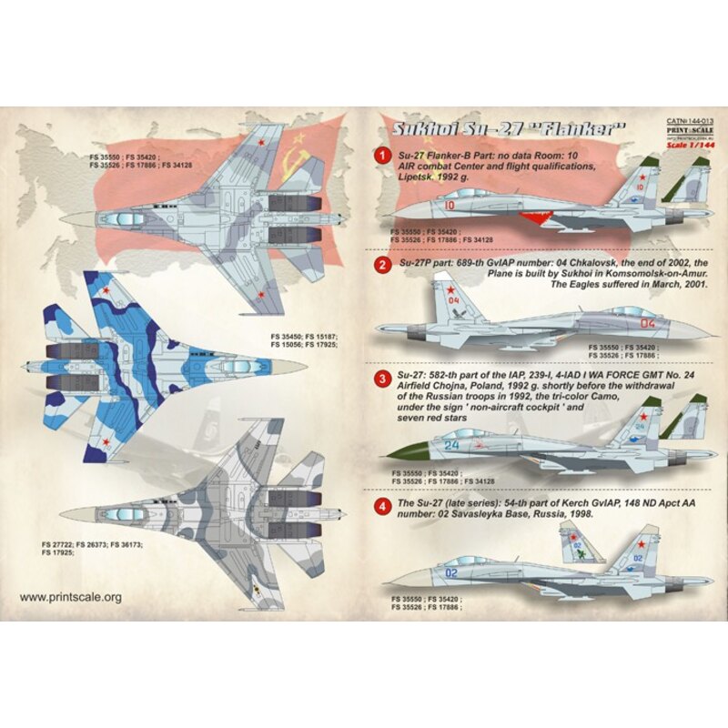 Sukhoi Su-27 Flanker / 144-013 /1. Su-27 Flanker-B Part: no data Room: 10 AIR combat Center and flight qualifications, Lipetsk. 