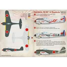 Nakajima Ki-43 Hayabusa 1. Ki-43-IIIa GC II/7, Armee de lAir (ex 64th sentai) French Indochina, December 1945.2. Ki.43-III Unit